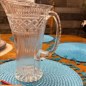 Elegant Clear Glass Pitcher